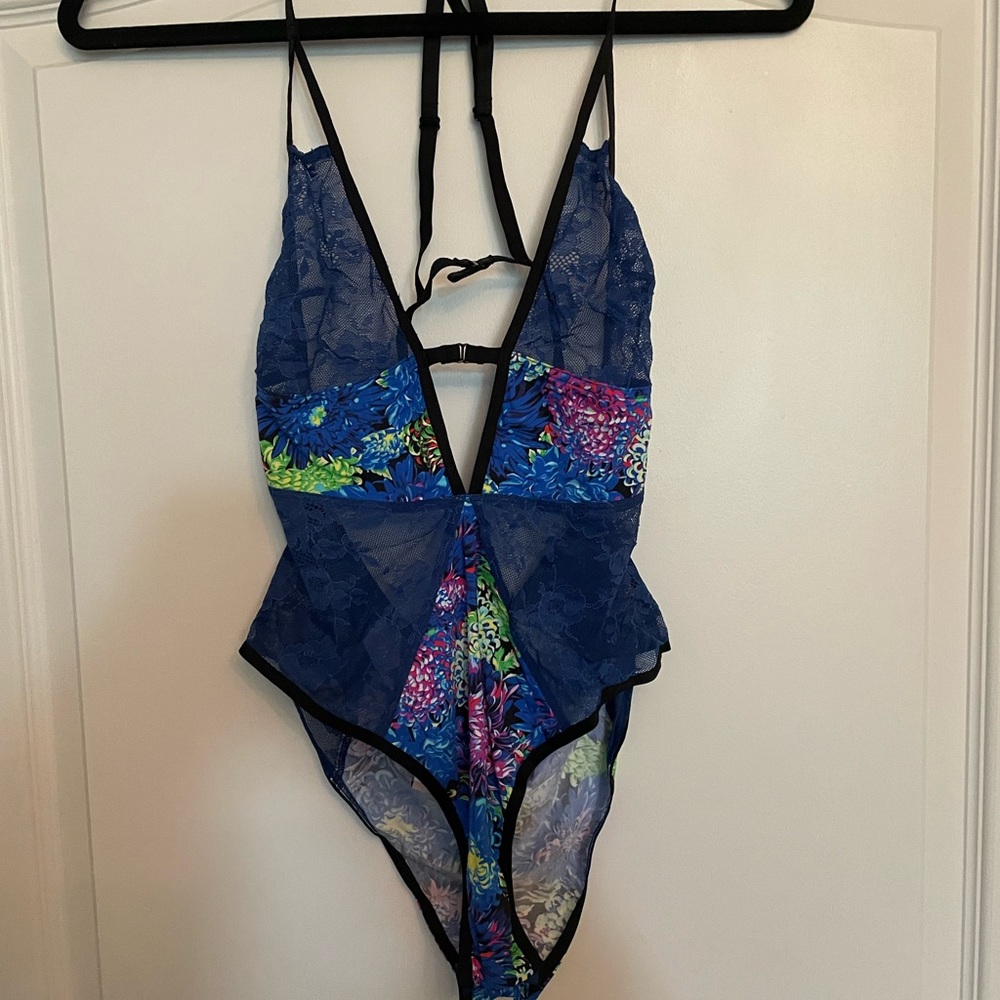 Tropical lace bodysuit/lingerie